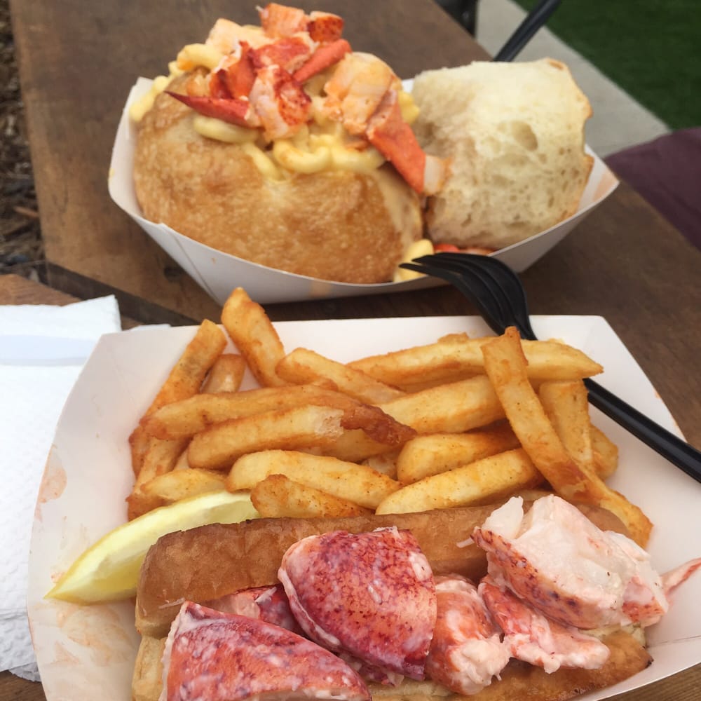 lobster mac n cheese in a bread bowl & lobster roll - yelp lobster mac n cheese in a bread bowl & lobster roll - yelp