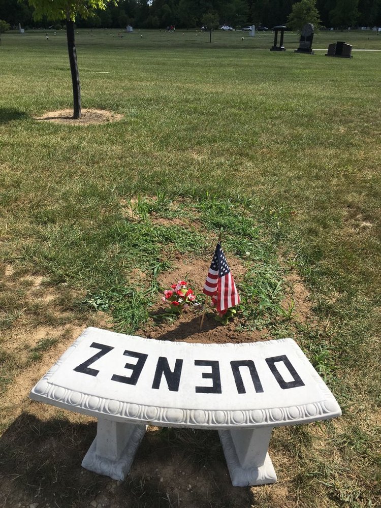 Our Temporary Bench That Was Approved Of Then Later Denied Once It Photo Of Oaklawn Memorial Gardens Funeral Center Indianapolis In United States