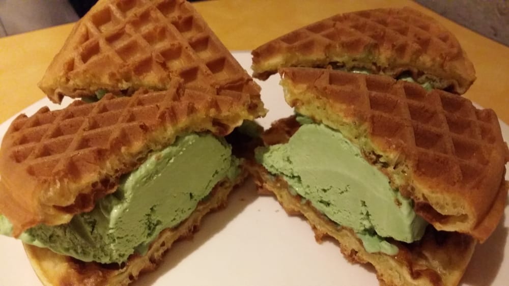 Waffle Green Tea Ice Cream Sandwich Yelp