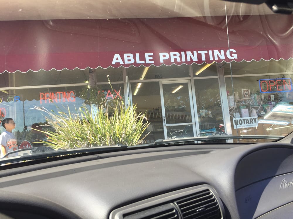 Able Printing 63 Reviews Printing Services 1595 Meridian Ave, San