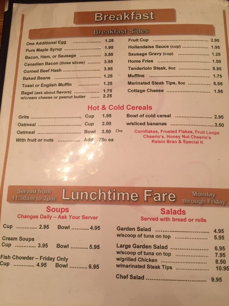 Online Menu of Lindas Breakfast Place Restaurant, Seabrook, New