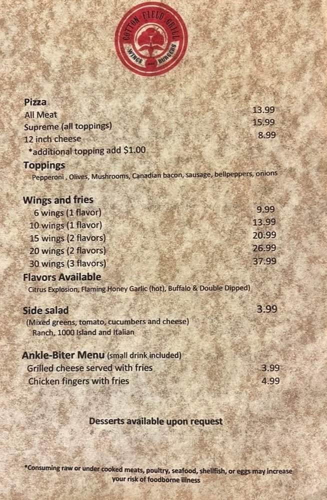 Cottonfield Bar & Grill, Snead Roadtrippers