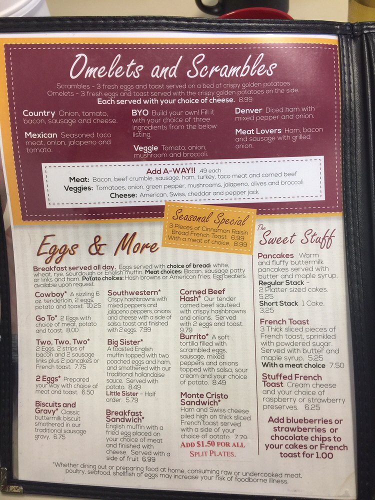 Online Menu Of My Sisters Kitchen Restaurant Middleton Wisconsin