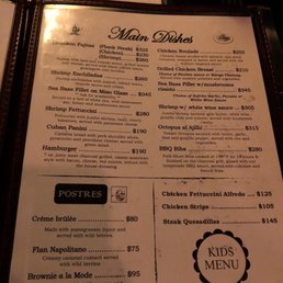 El peregrino cabo menu