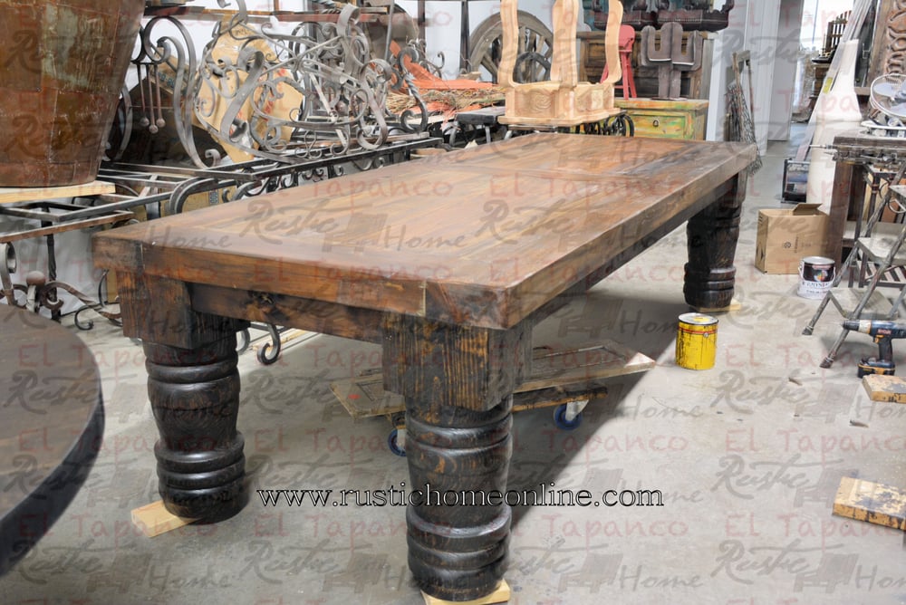 Heavy Solid Wood Dining Table Made Here In Houston We Can Photo Of El Tapanco Rustic Home Houston Tx United States Heavy Solid