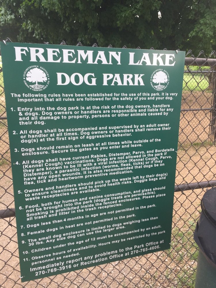 Freeman Lake Dog Park Dog Parks 114 E Nalls Rd, Elizabethtown, KY Yelp