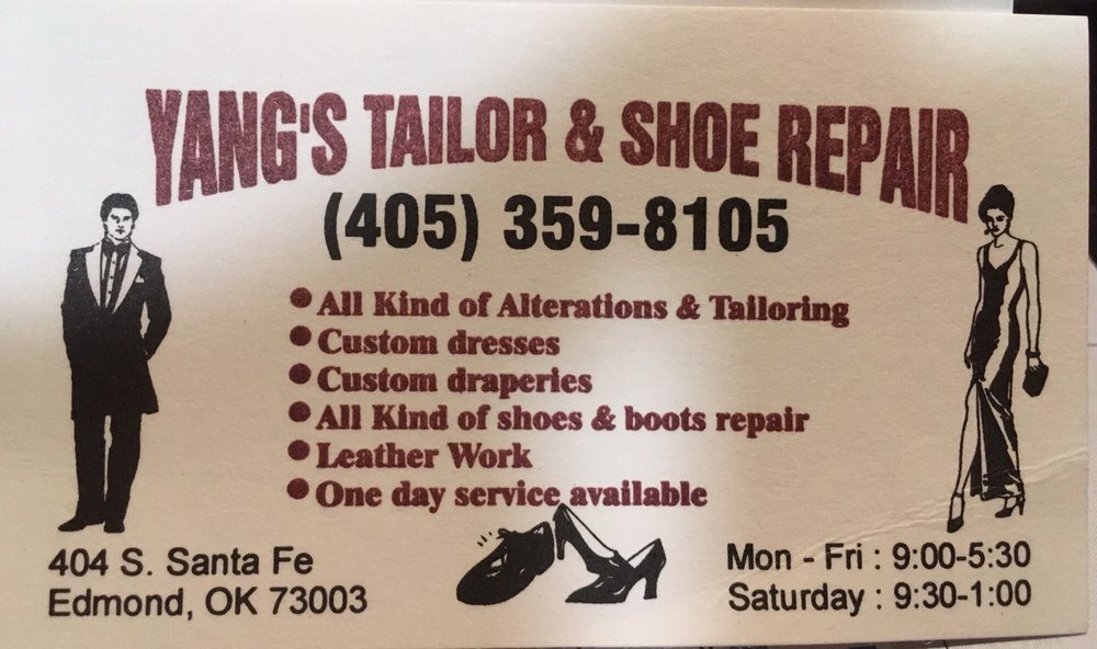 Business Card Yelp Photo Of Yangs Tailor Shoe Repair Edmond Ok United States Business
