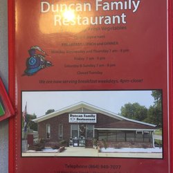Duncan Family Restaurant 15 Reviews Southern 159 W Main St Photo Of Duncan Family Restaurant Sc United States This Is A