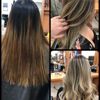 Ash,Blonde ombré balayage hair color by Long , Yelp