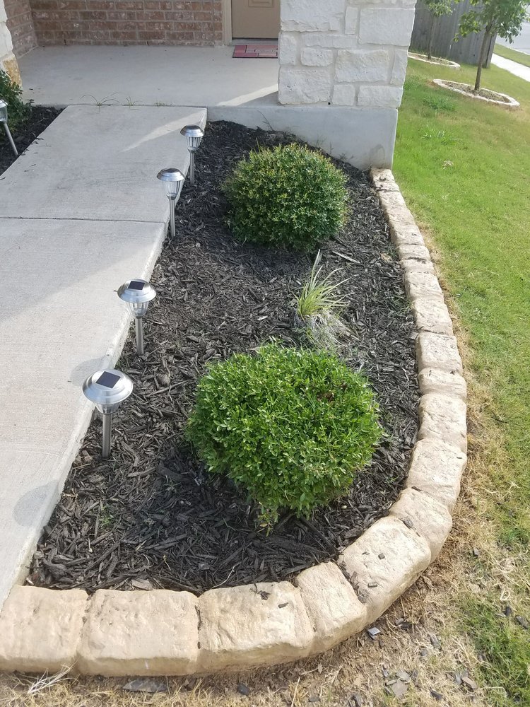 Flower Bed Curbing With Mulch Yelp Photo Of Capital Curbing Austin Tx United States Flower Bed With