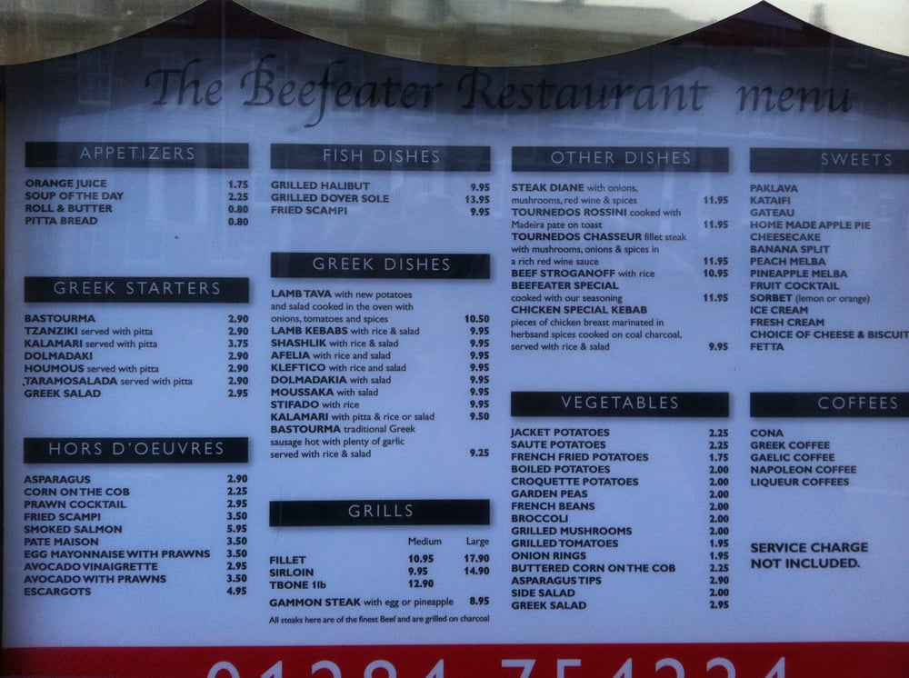 Beefeater Greek 27 Angel Hill, Bury St Edmunds, Suffolk, United