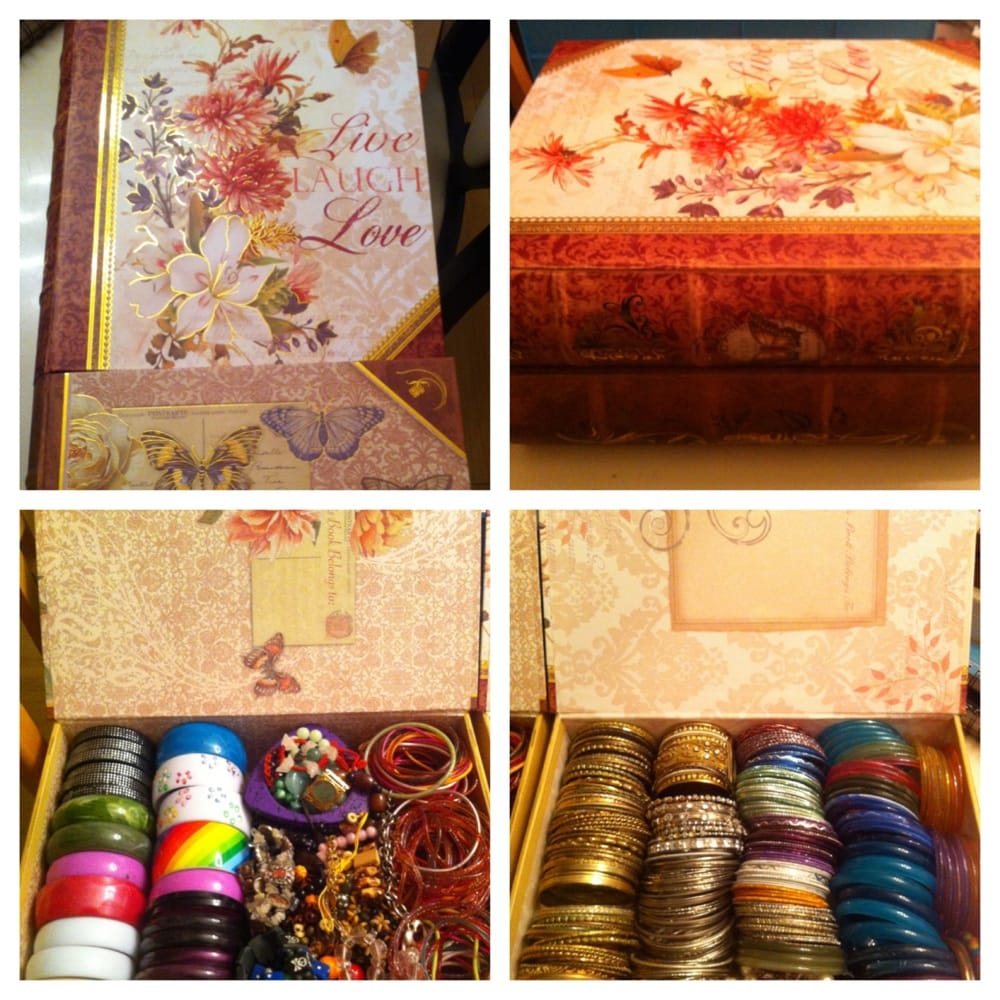 Got these cool storage boxes that look like books. 67 Yelp