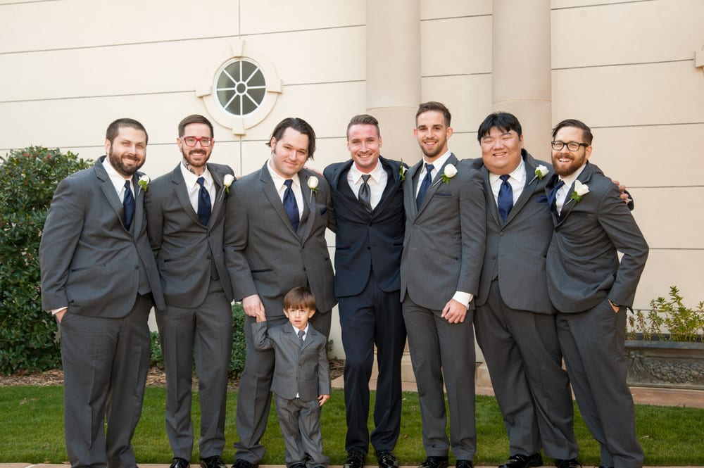 Dark Blue Suit With A Grey Tie For The Groom Suits Photo Of Als Formal Wear Plano Tx United States Dark Blue Suit