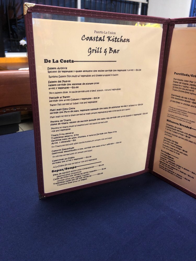 Online Menu Of Puerto La Union Coastal Kitchen Restaurant Houston