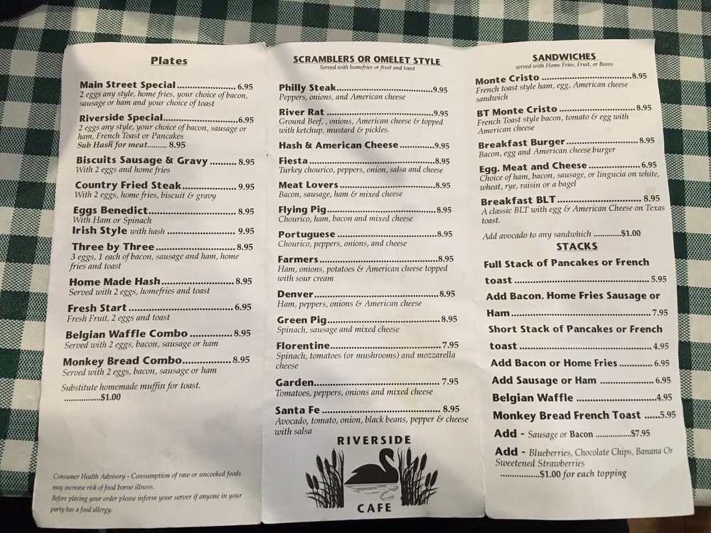 Riverside Cafe Wareham Ma Menu Riverside Cafe Wareham Ma Menu