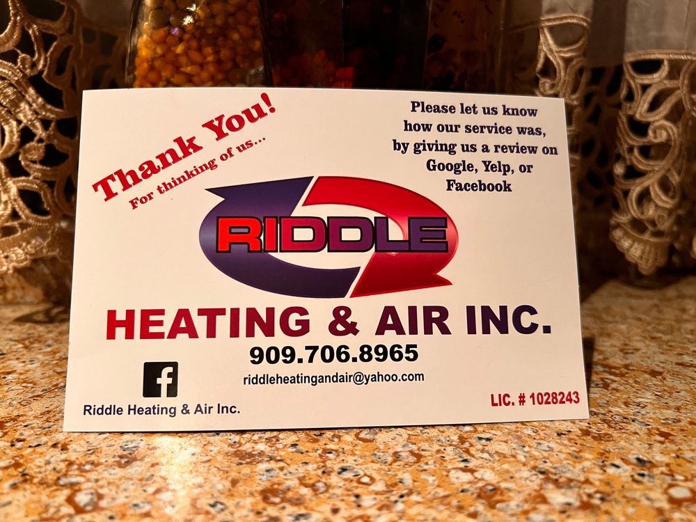 image of business Riddle Heating and Air