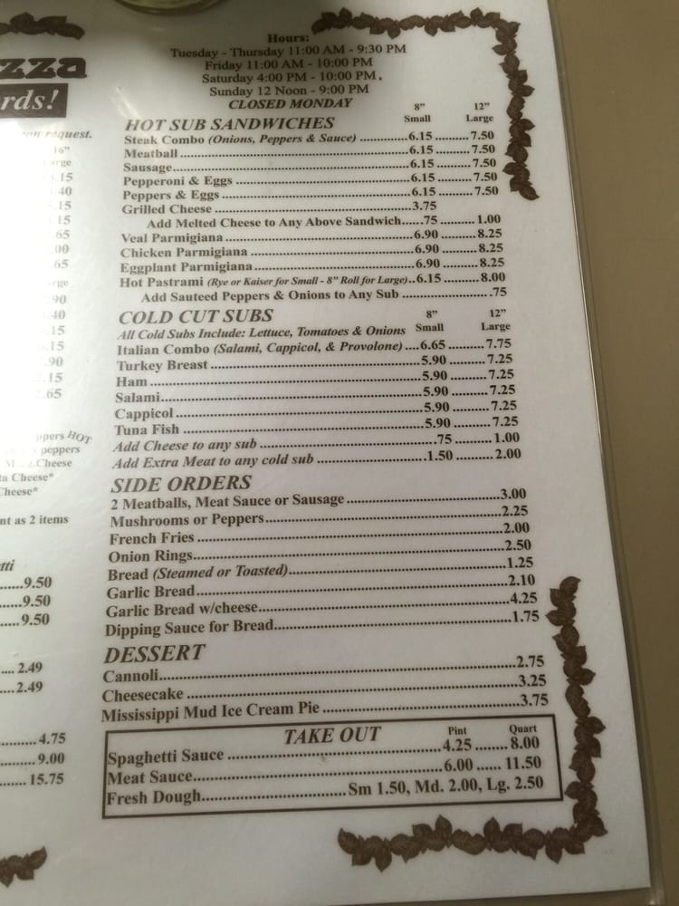 Online Menu of Belleview Pizza & Italian Restaurant Restaurant