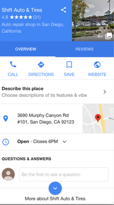 Shift Auto Tires 3690 Murphy Canyon Rd San Go Ca Repair Photos 10
