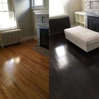 Before And After Of Hardwood Floor Refinishing With A Dark Before And After Of Hardwood Floor Refinishing With A Dark