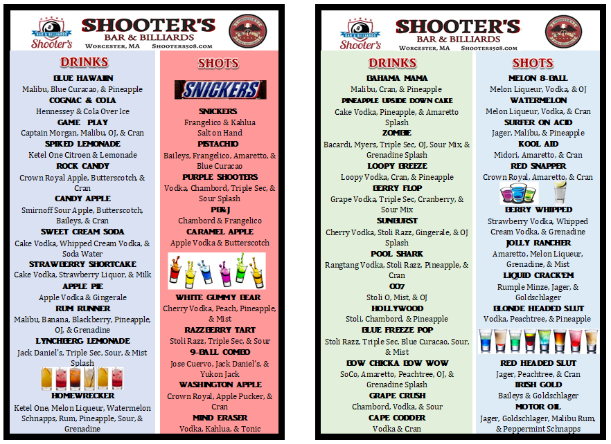 Shooter’s Bar & Billiards Sports Bars 70 James St, Worcester, MA