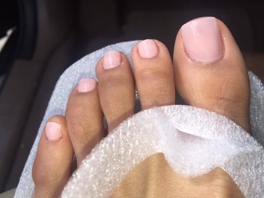 Gel Overlay On Toe Pretty In Pink Polish By Opi Yelp Photo Of Nail Time Houston Tx United States Gel Overlay On