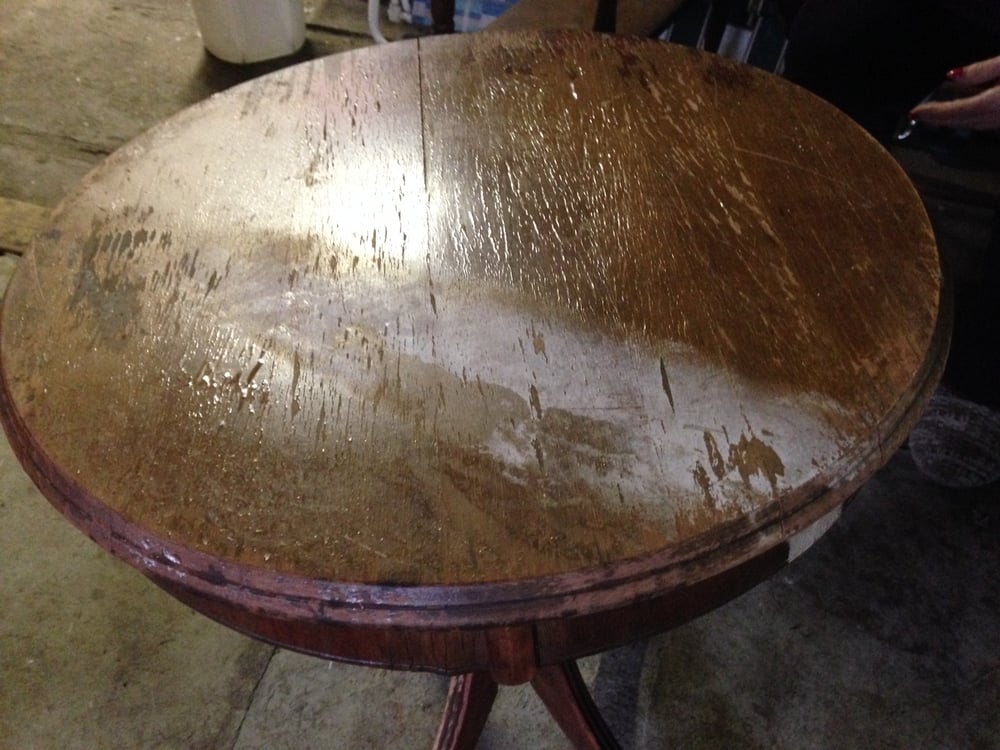 Water Damaged Round Table Yelp Photo Of Bella Furniture And Restoration North Reading Ma United States Water