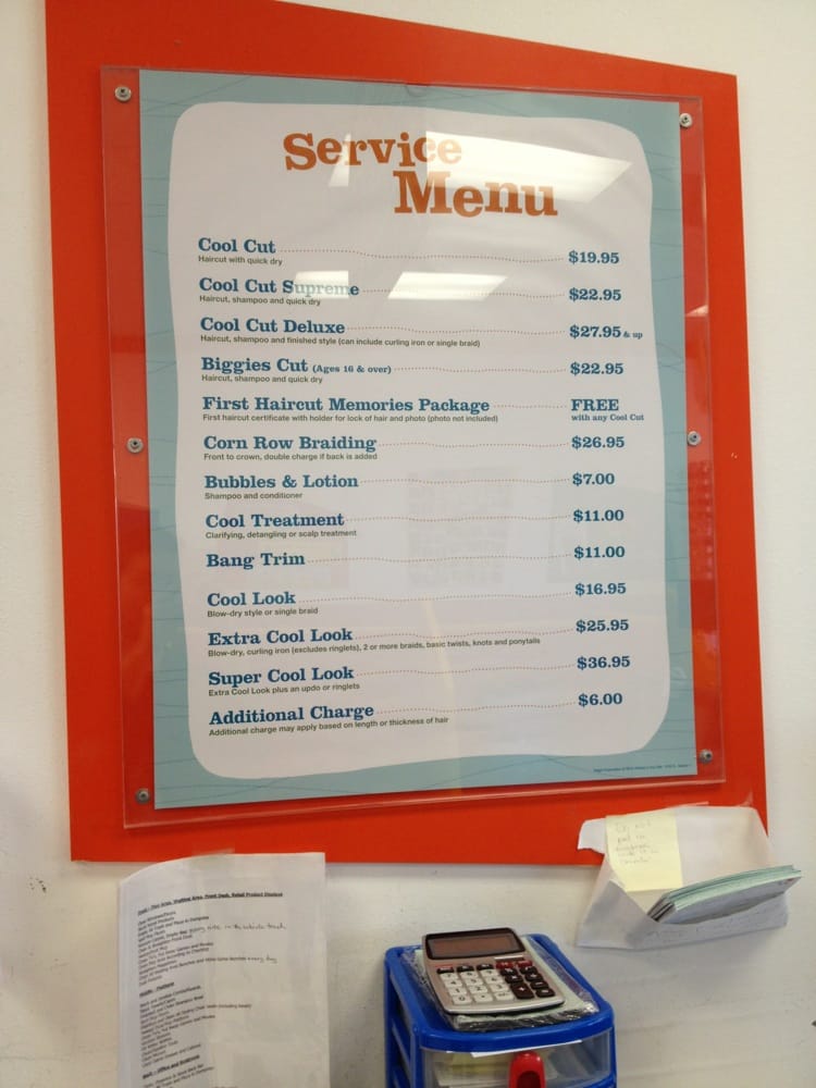 price list yelp