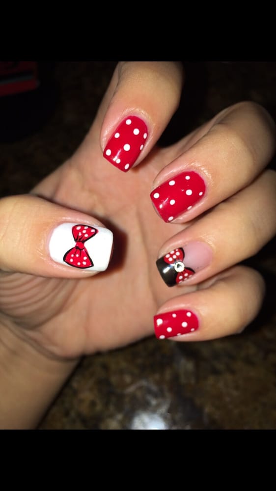 Minnie Mouse Nails Yelp Photo Of Glamorous Nails West Covina Ca United States Minnie Mouse