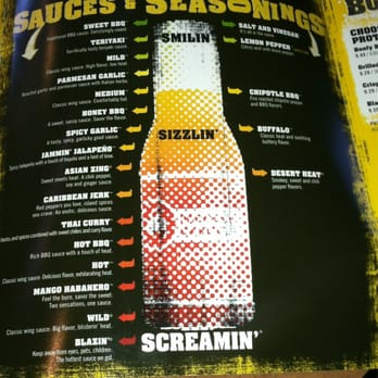 buffalo wild wings sauce chart
