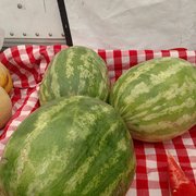 Photo of Summerville Farmer's Market - Summerville, SC, United States. Watermelons from farm in John's Island