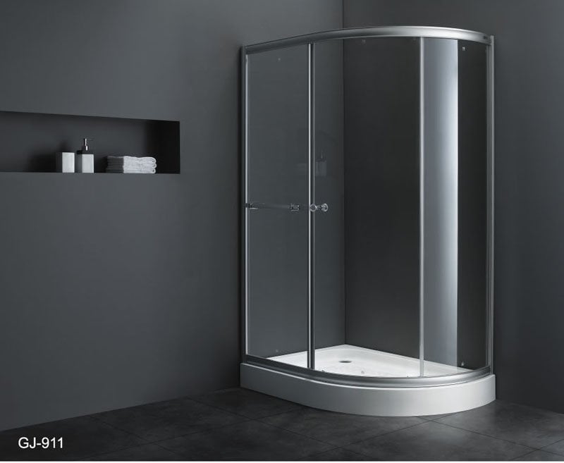 Curved Glass Shower Enclosure With 1 4 Thick And Single Photo Of Cba Aluminum Oakland Ca United States Curved Glass Shower Enclosure