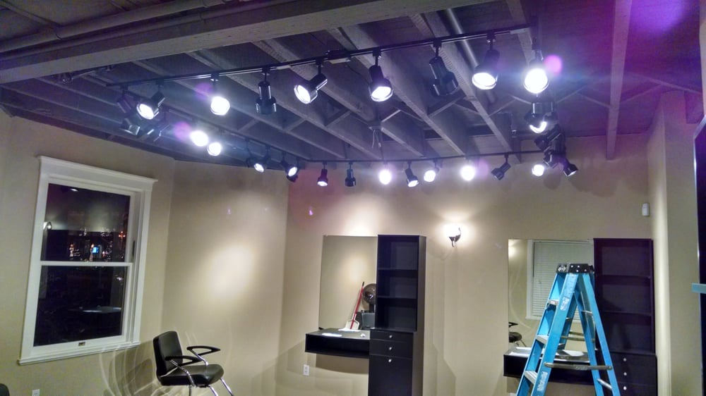 Track Lighting Install At Do Or Dye Salon 1720 Capitol Ave Photo Of Mammoth Handyman Lincoln Ca United States Track Lighting Install At
