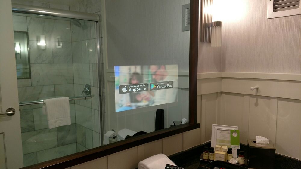 Tv Embedded In Bathroom Mirror Yelp Photo Of The Charles Hotel Cambridge Ma United States Tv Embedded In