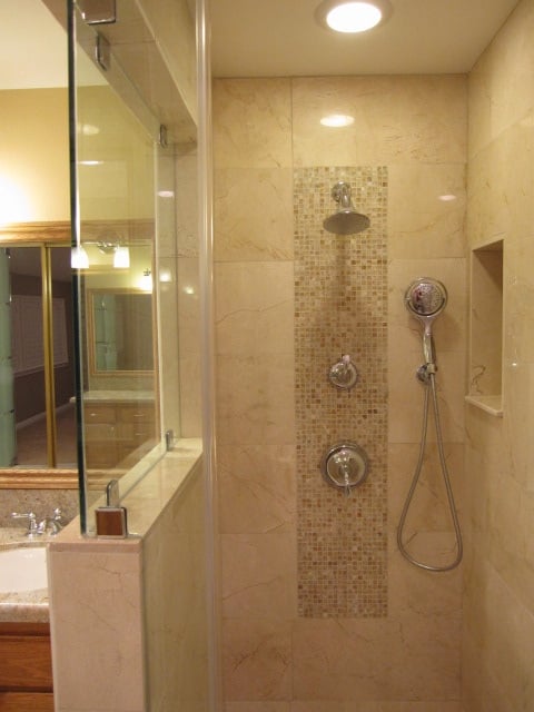 Tile Installers Near Me >> Crema Marfil Marble Shower - Yelp Tile Installers Near Me >> Crema Marfil Marble Shower - Yelp