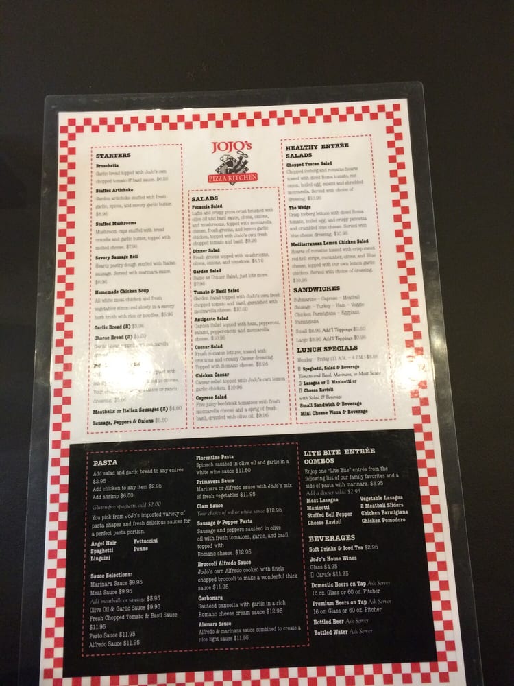 Online Menu Of Jojos Pizza Kitchen Restaurant Brea California