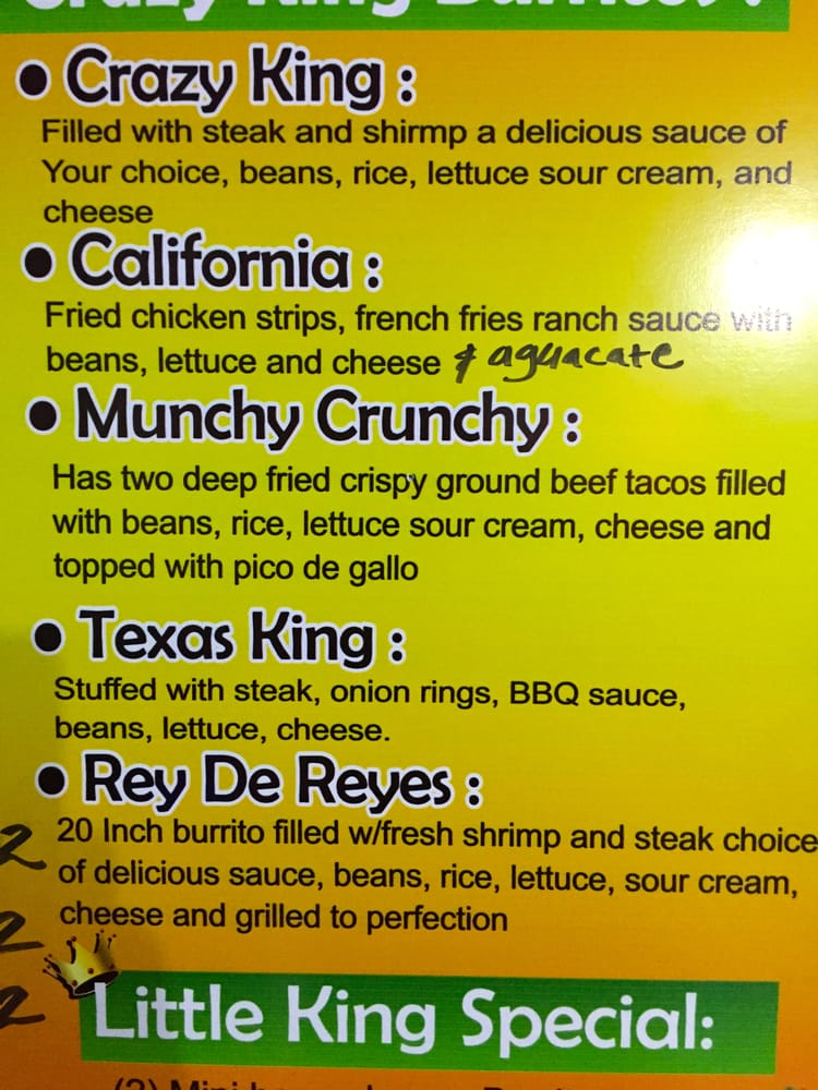 Crazy King Burrito 19 Photos & 22 Reviews Mexican 5a Av. Norte
