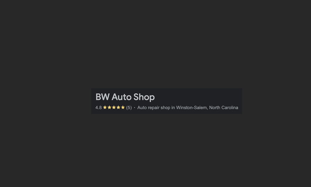 BW Auto Shop