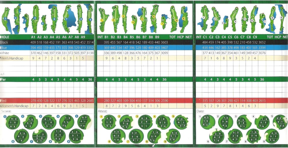 Hawaii Prince Golf Club Course Scorecard Yelp