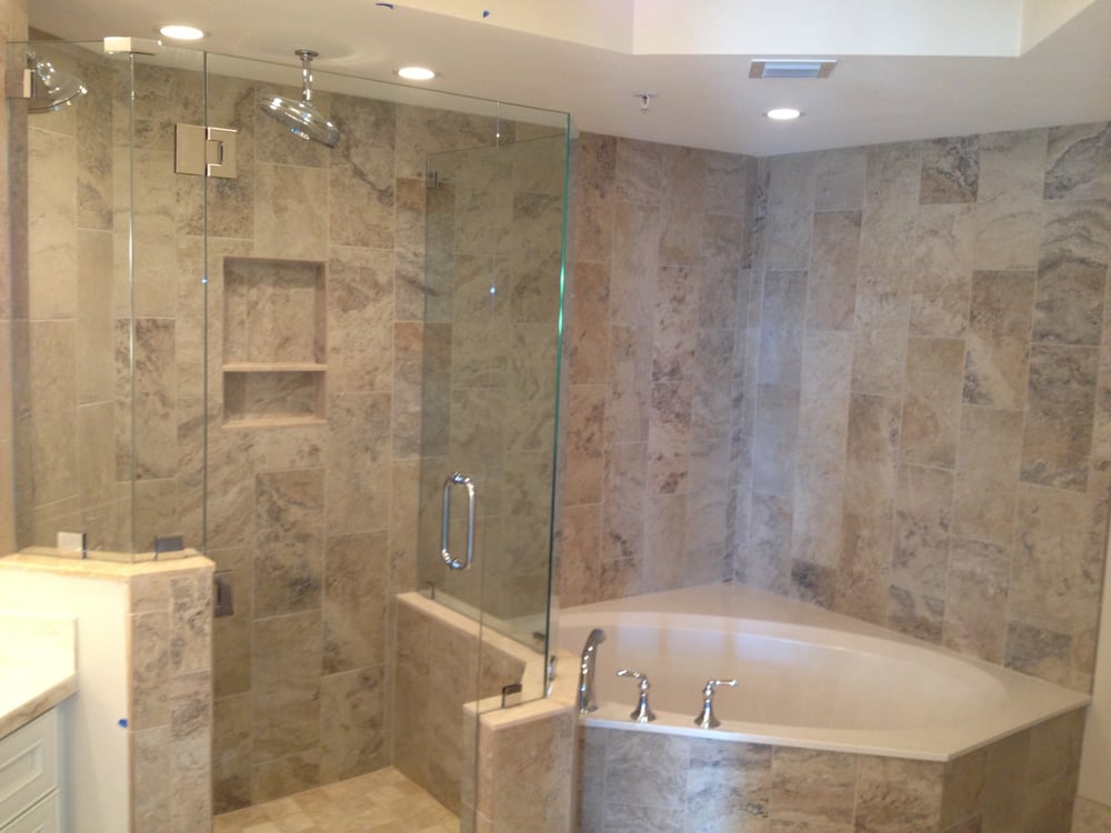 12 x 24 vertical stagger on shower, tub area, 13 x 20 niche with