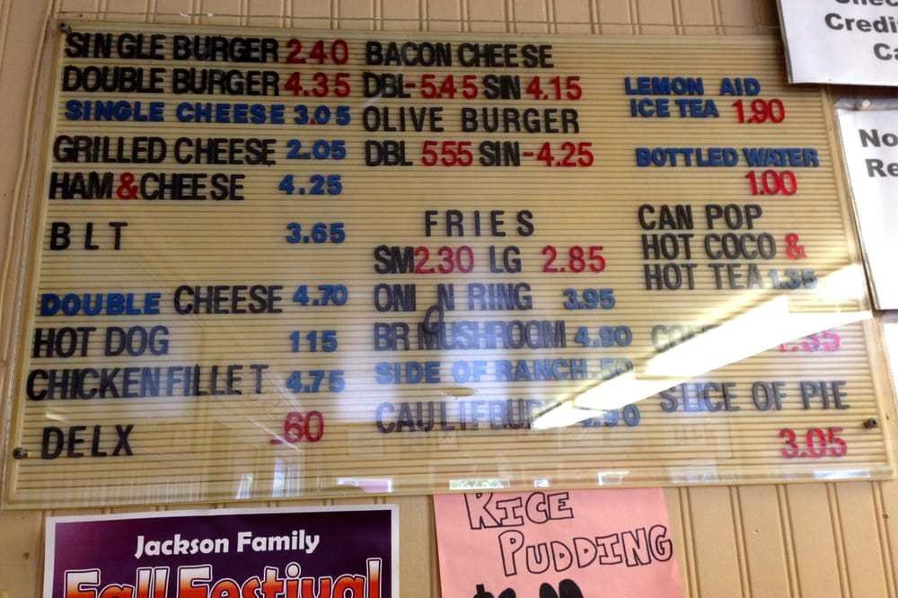 Schlenkers' menu board Yelp