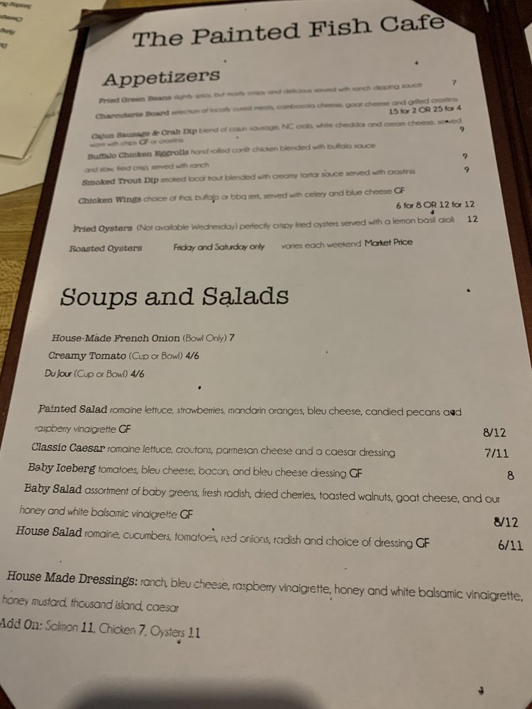 Online Menu Of The Painted Fish Cafe Beer Bar Restaurant Banner