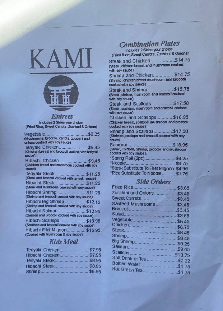 Kami Authentic Japanese Cuisine