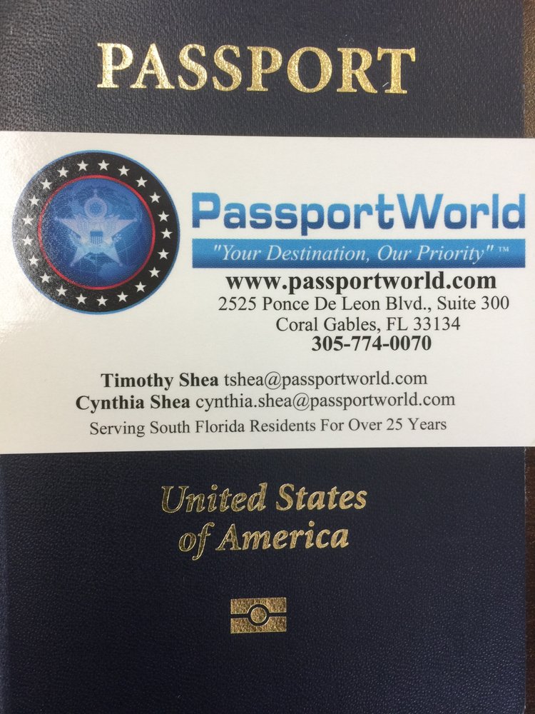 Passport World Passport & Visa Services 2525 Ponce De Leon Blvd