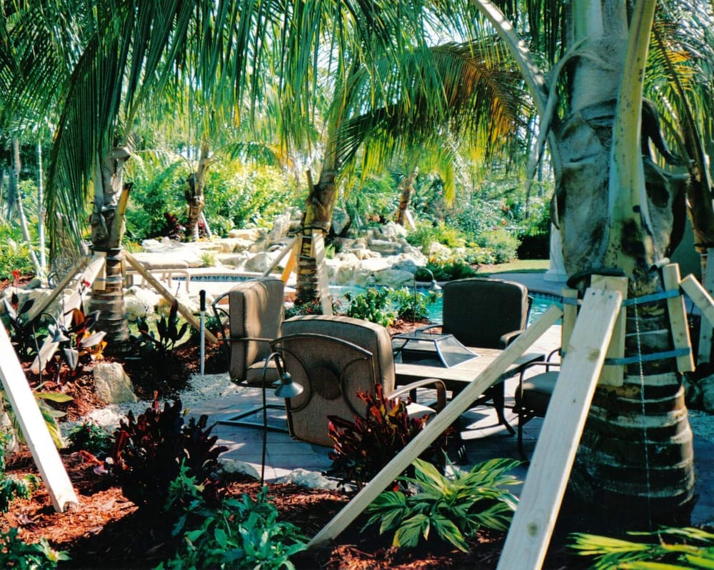 Backyard Landscape Makeover, waterfall on pool, rock work ...