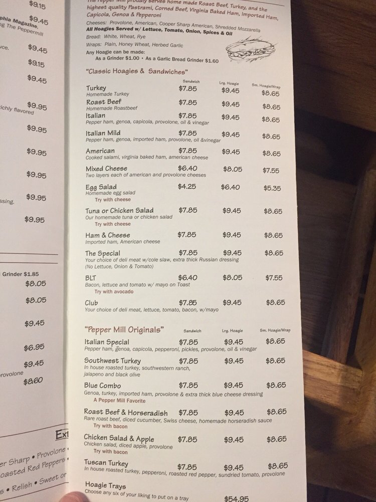 Online Menu of Pepper Mill Restaurant, West Chester, Pennsylvania, 19382 Zmenu