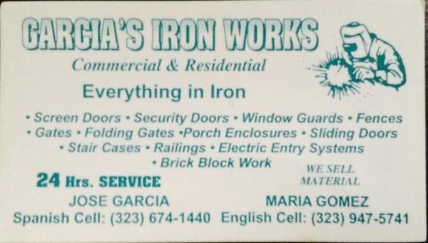 garcias iron work metal fabricators 9811 maie ave watts los garcia iron works