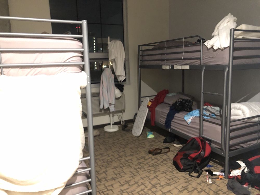 My Roommate S Bed A Disaster That I Don T Blame The Hotel For Photo Of Giorgio Hotel Long Island City Ny United States My Roommate S