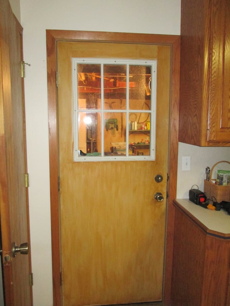 Garage House Door With Thermal Pane Gl As The