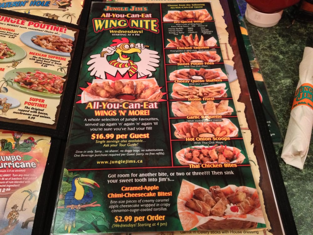 Bathroom Sink Jungle Jim's wings menu~ - yelp Bathroom Sink Jungle Jim's wings menu~ - yelp