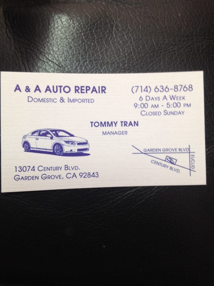 A Auto Repair 13074 Century Blvd Garden Grove A Auto Repair 13074 Century Blvd Garden Grove Ca Phone Number Yelp